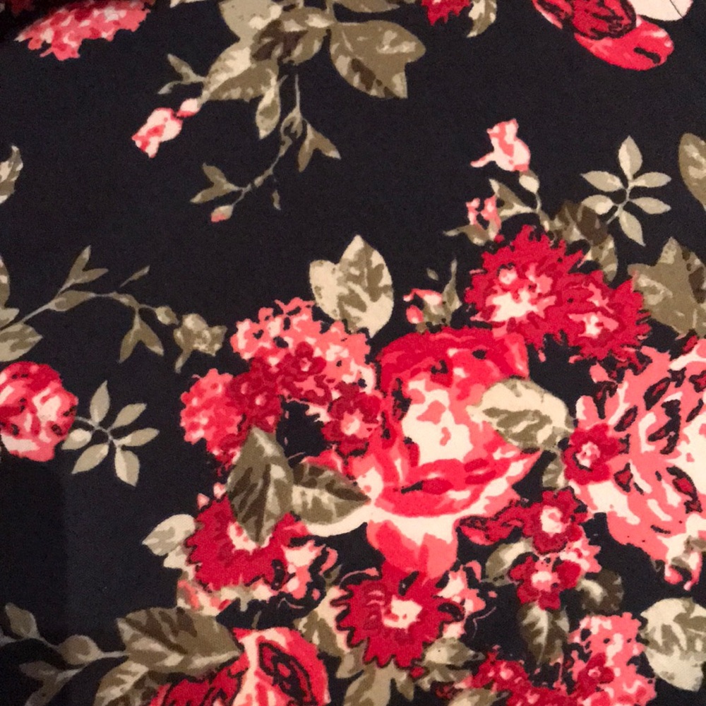 Karen Scott Sport Navy Blue Floral Cozy Dress XS - Picture 2 of 8